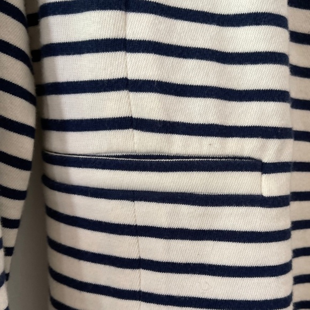 J. Crew Factory Navy and White Striped Blazer - Picture 4 of 6